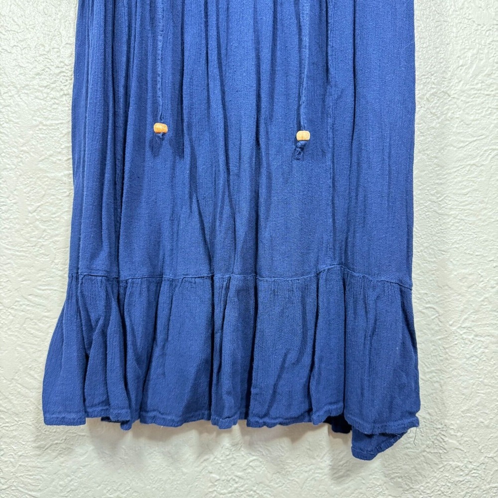 Vintage Y2K Boho Western Cowgirl Dress Tunic S Gauzy Tiered Embroidery Festival - Picture 5 of 10